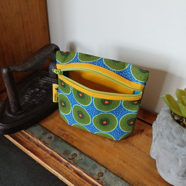 Petite trousse/porte monnaie avec soufflet "cercles"