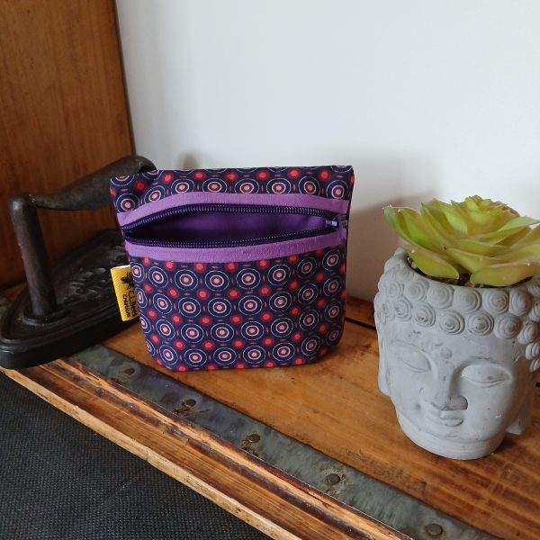 Petite trousse/porte monnaie avec soufflet "violette"