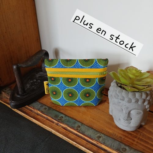Petite trousse/porte monnaie avec soufflet "cercles"